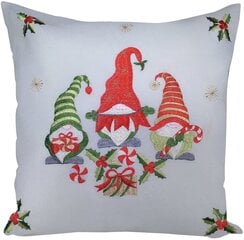 Kalėdinis pagalvės užvalkalas su siuvinėjimu JCL-424, 40x40 cm kaina ir informacija | Dekoratyvinės pagalvėlės ir užvalkalai | pigu.lt