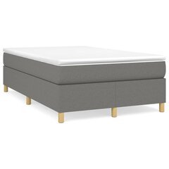 vidaXL Кровать с пружинным матрасом, темно-серый, 120x200 см цена и информация | Кровати | pigu.lt