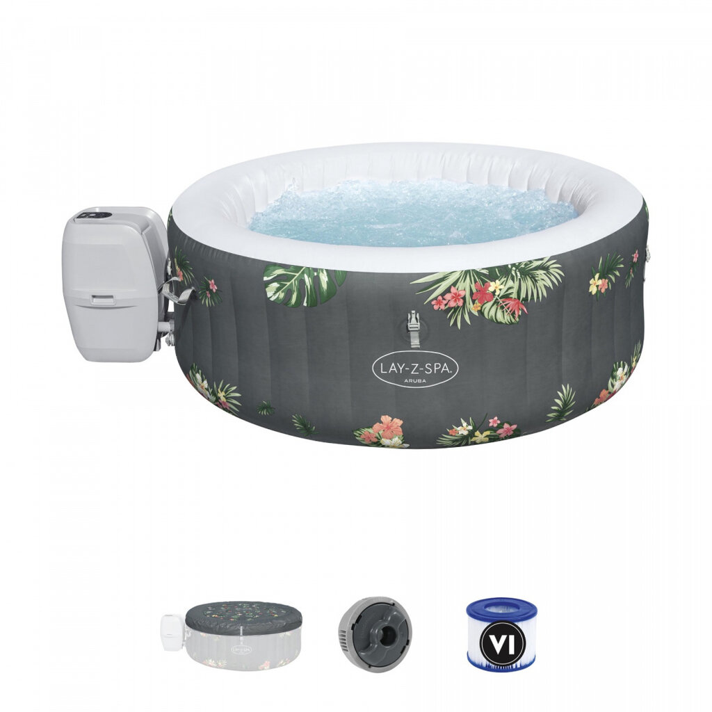 Sūkurinė vonia Bestway Lay-Z-Spa Aruba, 170x66 cm, su filtru kaina ir informacija | Baseinai | pigu.lt