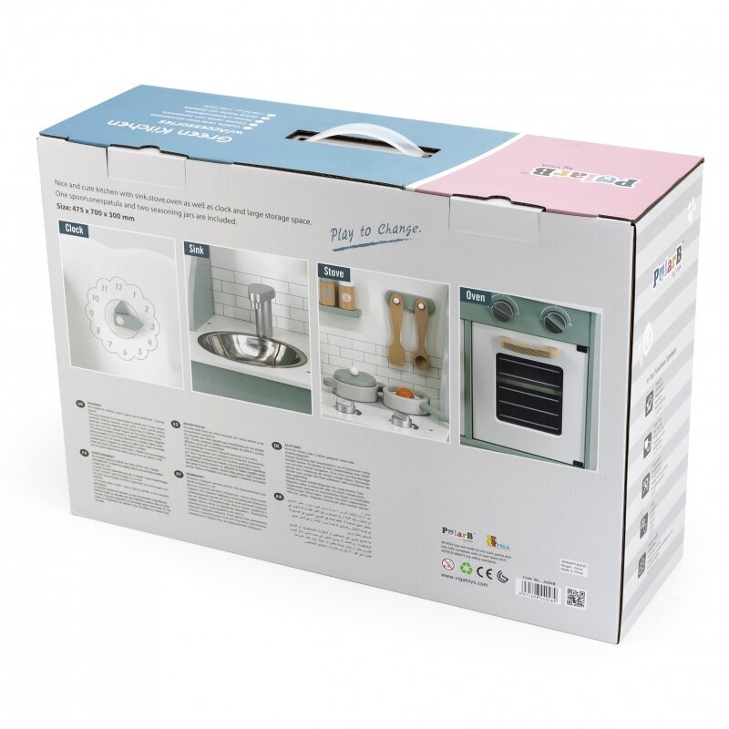 Medinė virtuvė su priedais Viga PolarB kaina ir informacija | Žaislai mergaitėms | pigu.lt