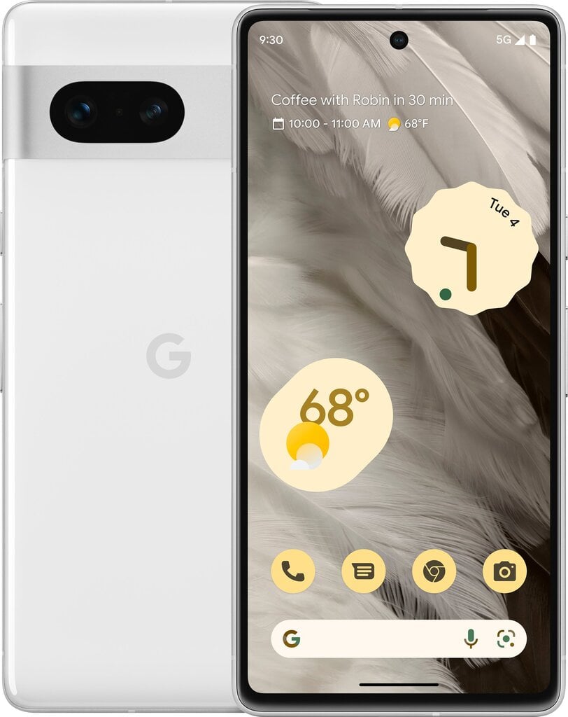 Google Pixel 7 5G Dual SIM 8/128GB Snow White (GA03933-GB) kaina ir informacija | Mobilieji telefonai | pigu.lt
