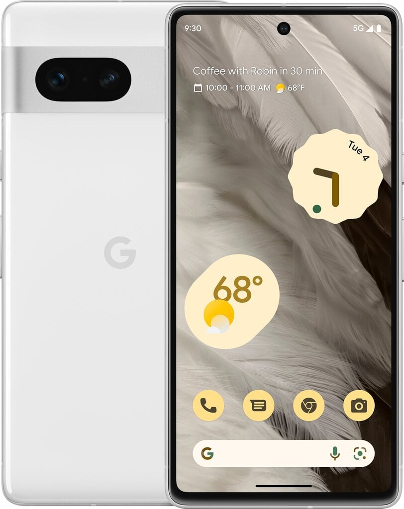 Телефон Google Pixel 7 5G 8/128GB GA03933-GB White цена | pigu.lt