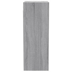 Sieninė spintelė vidaXL, Apdirbta mediena, 32,5x34,5x90cm, pilka ąžuolo spalva kaina ir informacija | Svetainės spintelės | pigu.lt
