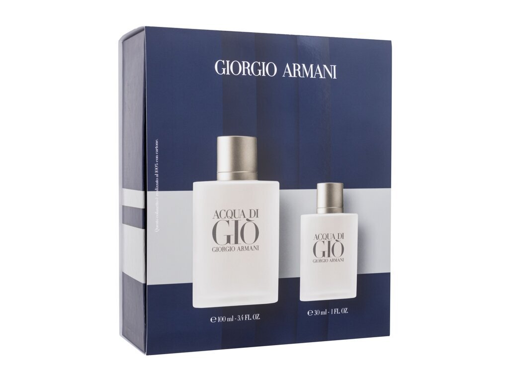 Rinkinys Giorgio Armani Acqua di Gio vyrams: tualetinis vanduo EDT, 100ml + 30 ml kaina ir informacija | Kvepalai vyrams | pigu.lt