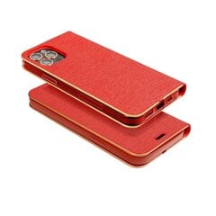 Dėklas telefonui Luna Book Gold - Samsung Galaxy A22 5G, raudonas kaina ir informacija | Telefono dėklai | pigu.lt