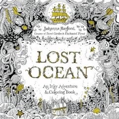 Lost Ocean: An Inky Adventure and Coloring Book for Adults цена и информация | Книжки - раскраски | pigu.lt