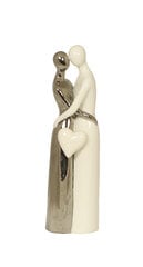 Balta/sidabrinė stilizuota statulėlė "Meilės šokis" kaina ir informacija | Vakarėliams ir šventėms | pigu.lt