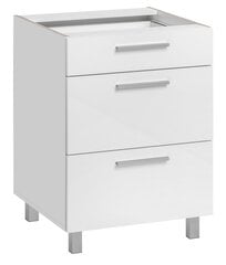 Кухонный шкаф Salma 60/81 3SZ, белого цвета цена и информация | Кухонные шкафчики | pigu.lt