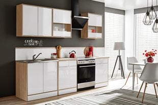 Virtuvinių spintelių komplektas Vanessa, baltas kaina ir informacija | Virtuvės baldų komplektai | pigu.lt