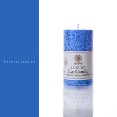 Свеча из пальмового воска PILLAR DARK BLUE Saules Fabrika, 10.5 см цена и информация | Подсвечники, свечи | pigu.lt
