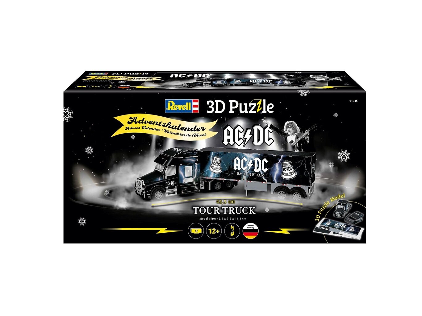 3D dėlionė - Advento kalendorius Revell, AC/DC Truck, 01046 kaina ir informacija | Konstruktoriai ir kaladėlės | pigu.lt