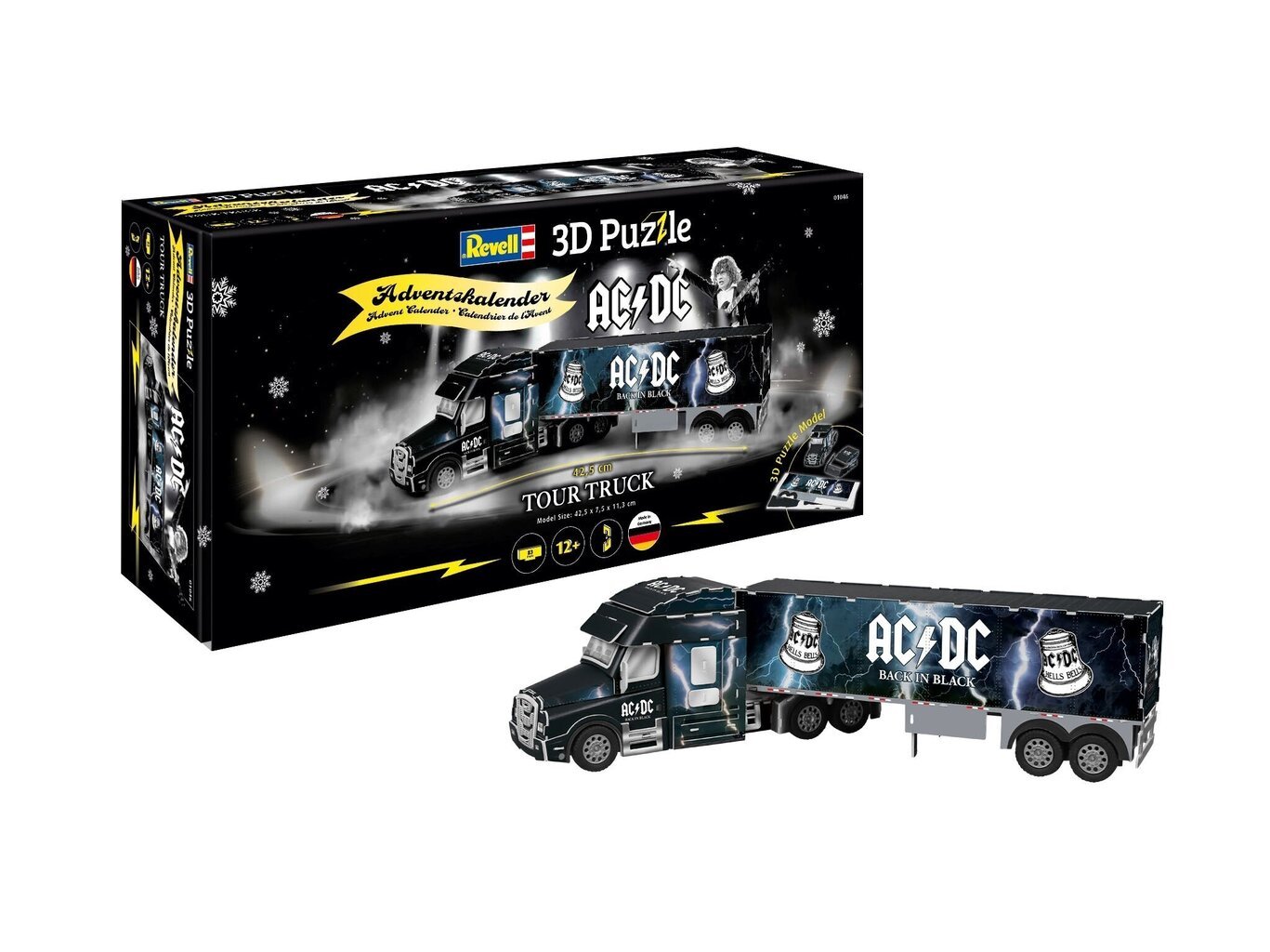 3D dėlionė - Advento kalendorius Revell, AC/DC Truck, 01046 kaina ir informacija | Konstruktoriai ir kaladėlės | pigu.lt