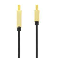 Deltaco PRIME ULTRA-THIN HDMI CABLE, TYPE A, 4K, ULTRA HD , GOLD PLATED, 5M BLACK / GOLD / HDMI-1045-K kaina ir informacija | Kabeliai ir laidai | pigu.lt