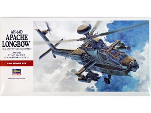 Сборная модель Hasegawa - U.S. Army Attack Helicopter AH-64D Apache Longbow, 1/48, 07223 цена и информация | Конструкторы и кубики | pigu.lt