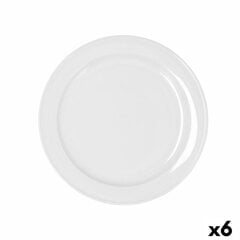 Плоская тарелка Bidasoa Glacial Керамика Белый (24 см) (Pack 6x) цена и информация | Посуда, тарелки, обеденные сервизы | pigu.lt
