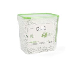 Герметичная коробочка для завтрака Quid Greenery Прозрачный Пластик (4,7 л) (Pack 4x) цена и информация | Посуда для хранения еды | pigu.lt