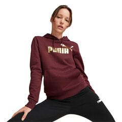 Ess+ metallic logo hoodie puma for women's red 84995842 цена и информация | Женские толстовки | pigu.lt