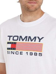 Tommy Hilfiger vyriški marškinėliai 50726, balti цена и информация | Мужские футболки | pigu.lt