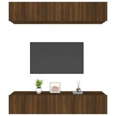TV spintelės, Mediena, 4vnt., 80x30x30cm, ruda ąžuolo spalva kaina ir informacija | TV staliukai | pigu.lt