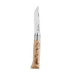 Kišeninis peilis Opinel Nr. 8 Stainless Steel Engraving kaina ir informacija | Turistiniai peiliai, daugiafunkciniai įrankiai | pigu.lt