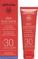 Veido kremas nuo saulės Apivita Bee Sun Safe Hydra Fresh Face Gel Cream Spf30, 50ml цена и информация | Кремы от загара | pigu.lt