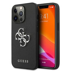 Guess Saffiano 4G, skirtas iPhone 13 Pro, juodas цена и информация | Чехлы для телефонов | pigu.lt