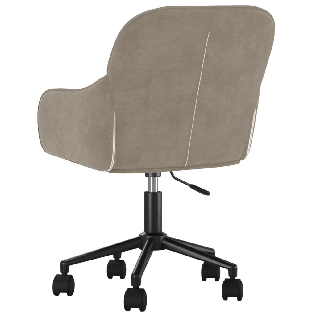Pasukama biuro kėdė, šviesiai pilka, aksomas kaina ir informacija | Biuro kėdės | pigu.lt