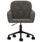 Pasukama biuro kėdė, tamsiai pilka, aksomas kaina ir informacija | Biuro kėdės | pigu.lt
