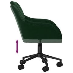 Pasukama biuro kėdė, tamsiai žalia, aksomas kaina ir informacija | Biuro kėdės | pigu.lt