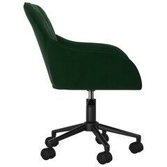 Pasukama biuro kėdė, tamsiai žalia, aksomas kaina ir informacija | Biuro kėdės | pigu.lt