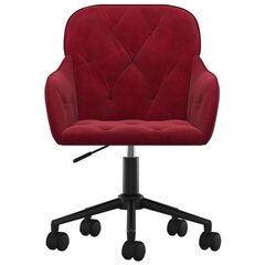 Pasukama biuro kėdė, raudonojo vyno, aksomas kaina ir informacija | Biuro kėdės | pigu.lt