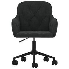 Pasukama biuro kėdė, juoda, aksomas kaina ir informacija | Biuro kėdės | pigu.lt