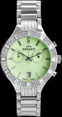 женские bisset bsbe18 - серебристый/зеленый (zb547a) цена и информация | Женские часы | pigu.lt
