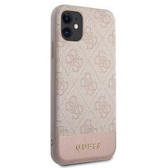 Guess 4G Bottom Stripe Collection dėklas, skirtas iPhone 11 (rožinis) цена и информация | Чехлы для телефонов | pigu.lt