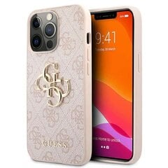 Guess GUHCP13X4GMGPI iPhone 13 Pro Max 6.7&quot; pink|pink hardcase 4G Big Metal Logo цена и информация | Чехлы для телефонов | pigu.lt