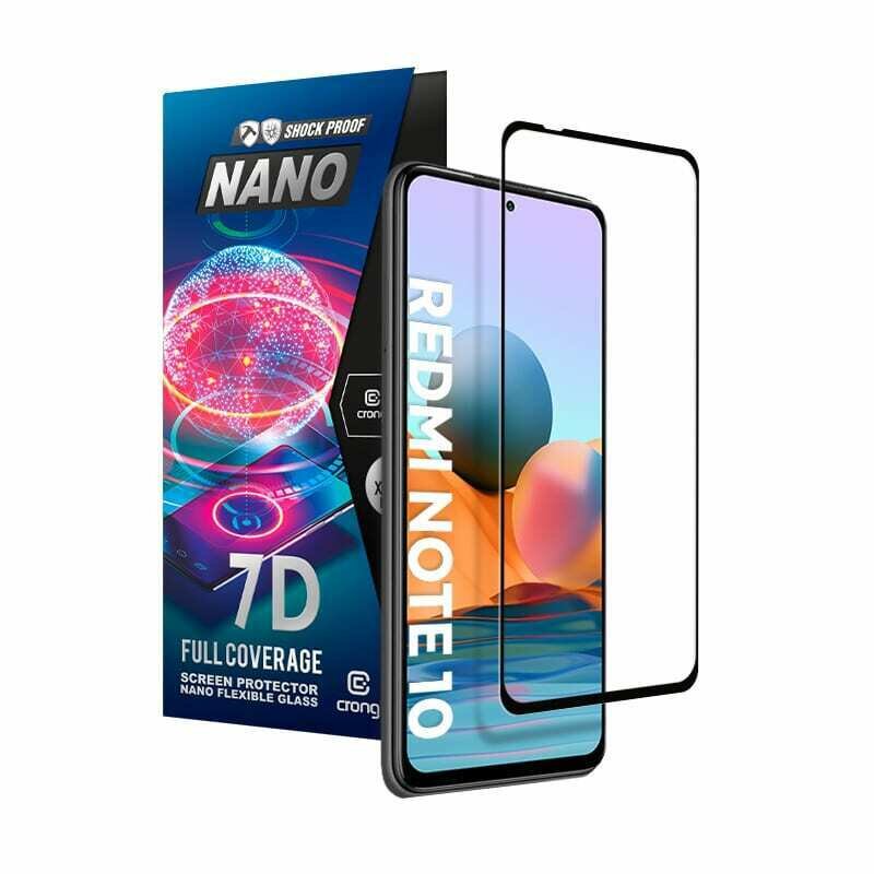 Apsauginis stiklas Crong 7D Nano 9H skirtas Xiaomi Redmi Note 10 5G kaina ir informacija | Apsauginės plėvelės telefonams | pigu.lt