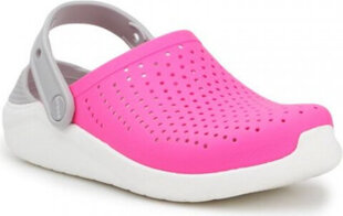 Crocs™ sandalai mergaitėms Literide Clog, rožiniai, 205964-6QR цена и информация | Детские резиновые сабо | pigu.lt