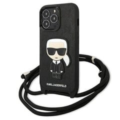 Оригинальный чехол Glitter KARL LAGERFELD Logo для iPhone 14 Pro (6,1″) - Прозрачный/Серебряный цена и информация | Чехлы для телефонов | pigu.lt