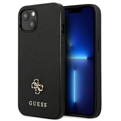 Guess GUHCP13SPS4MK iPhone 13 mini 5,4" czarny|black hardcase Saffiano 4G Small Metal Logo цена и информация | Чехлы для телефонов | pigu.lt