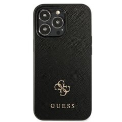 Guess GUHCP13XPS4MK iPhone 13 Pro Max 6,7" czarny|black hardcase Saffiano 4G Small Metal Logo цена и информация | Чехлы для телефонов | pigu.lt