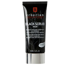 Очищающая маска-скраб Erborian Black Scrub Mask, 50 мл цена и информация | Маски для лица, патчи для глаз | pigu.lt