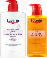 Dušo želė Eucerin Ph5 Skin Protection Oleo Shower Gel, 1000 ml + 400ml kaina ir informacija | Dušo želė, aliejai | pigu.lt