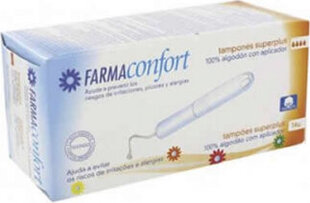 Tamponai Farmaconfort Cotton Tampons With Applicator Size Superplus, 14 vnt kaina ir informacija | Tamponai, higieniniai paketai, įklotai | pigu.lt