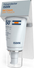 Солнцезащитный крем Isdin Fotoprotector Spf 50 Gel Cream Dry Touch, 50мл цена и информация | Кремы от загара | pigu.lt