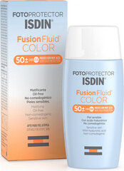 Kremas nuo saulės Isdin Fotoprotector SPF50+ Fusion Fluid Color, 50ml цена и информация | Кремы от загара | pigu.lt