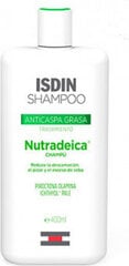 Plaukų šampūnas nuo pleiskanų Isdin Nutradeica Fat Dandruff Shampoo, 400ml kaina ir informacija | Šampūnai | pigu.lt