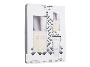 Набор Issey Miyake Men's L'Eau D'issey для мужчин: туалетная вода EDT, 125 мл + 15 мл + гель для душа, 50 мл цена и информация | Мужские духи | pigu.lt