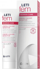 Intymios higienos kremas Leti Fem Womn Care Vulvar Cream Sensitive 30ml kaina ir informacija | Intymios higienos prausikliai | pigu.lt