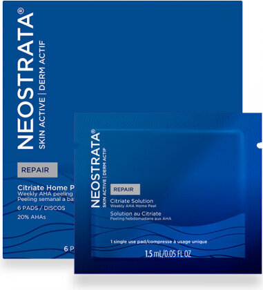 Odą skaistinantys diskeliai Neostrata Citriate Home Peeling System 6 vnt. kaina ir informacija | Veido kaukės, paakių kaukės | pigu.lt