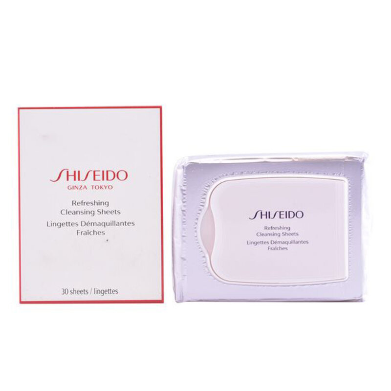 Veido valymo servetėlės Shiseido Essential Purness Refreshing Cleansing Sheet 30 vnt. цена и информация | Veido prausikliai, valikliai | pigu.lt